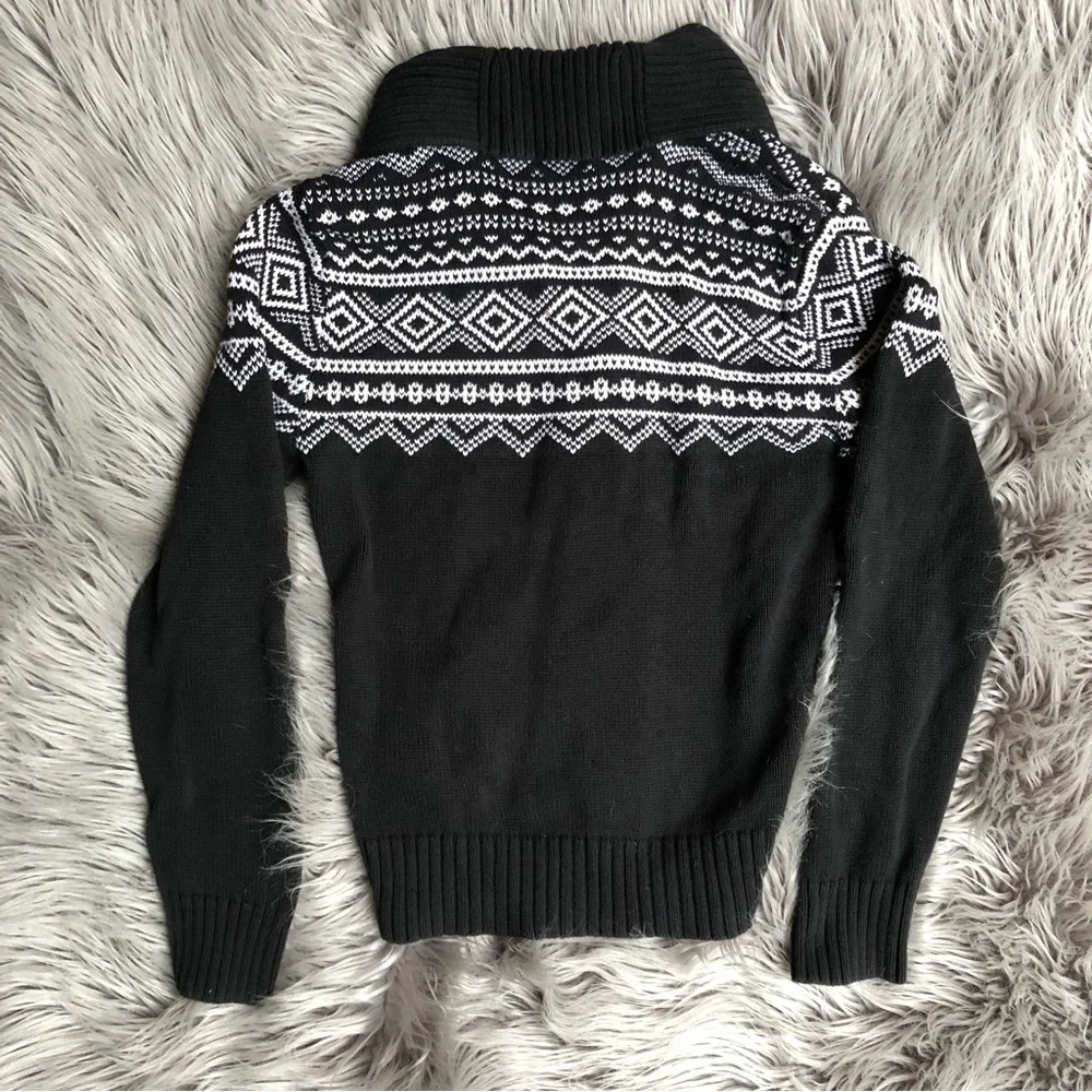 True Vintage 90s Lauren Ralph Lauren Shawl Collar Sweater with Fair Isles Detail - Picture 3 of 5